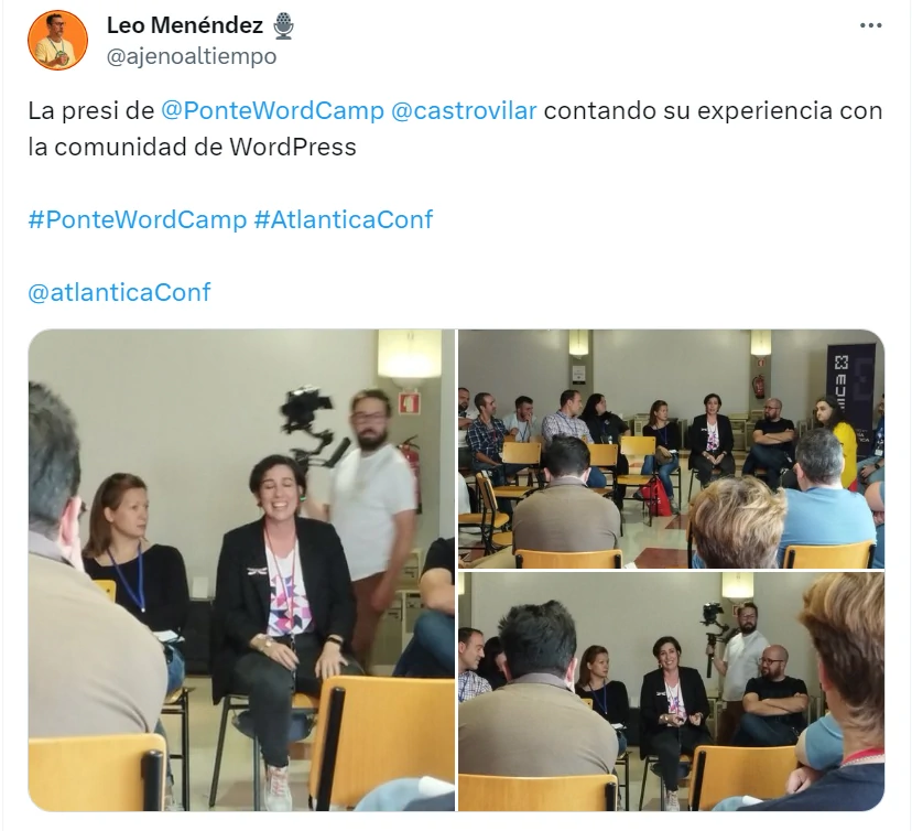 Publicación sobre  mi participación en el debate de Comunidades Tech gallegas.